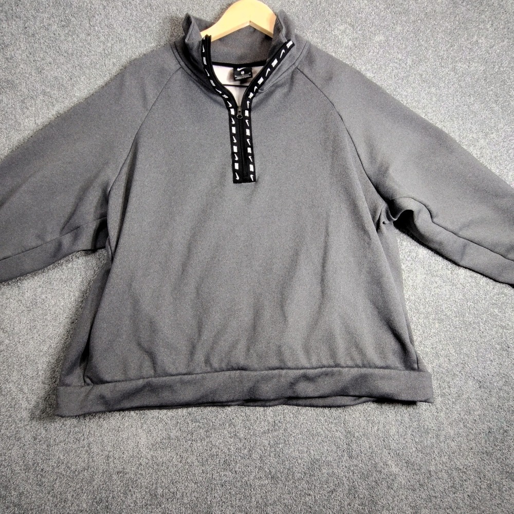 NIKE Half Zip Pullover Sweatshirt XL Gray‎ Training Athletic Performance Top